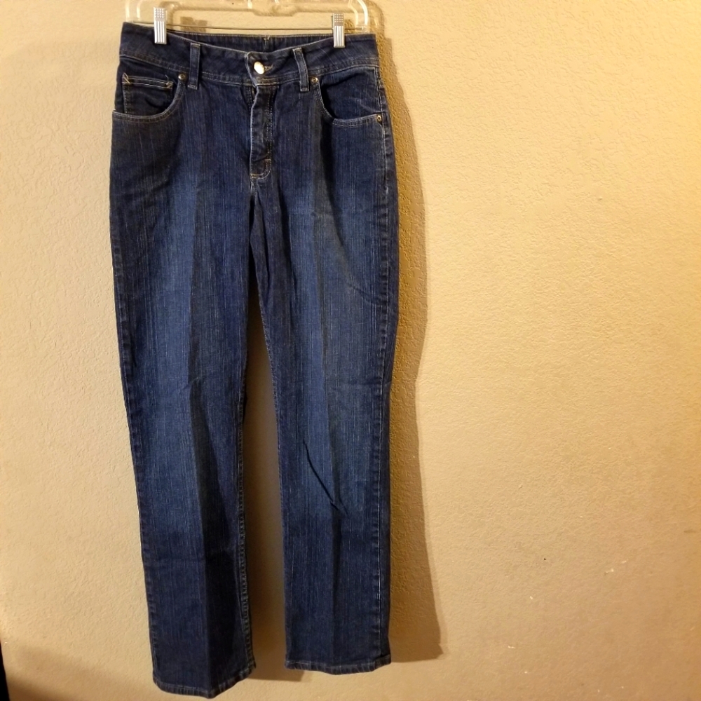 Riders by Lee Womens High Rise Mom Blue Jeans‎ Five Pocket Size 10